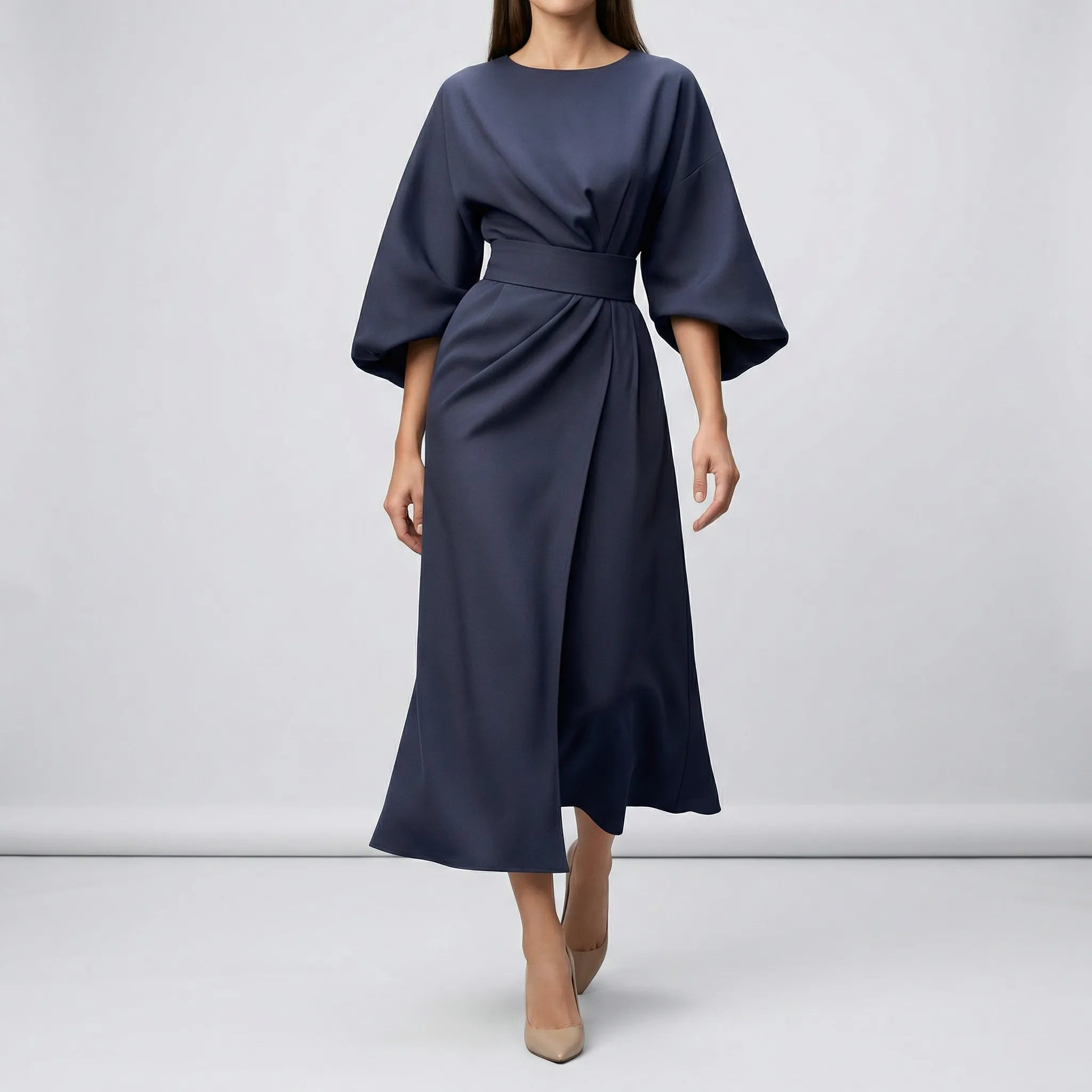Women’s Evening Dress with Waist Belt - Parker and Grant