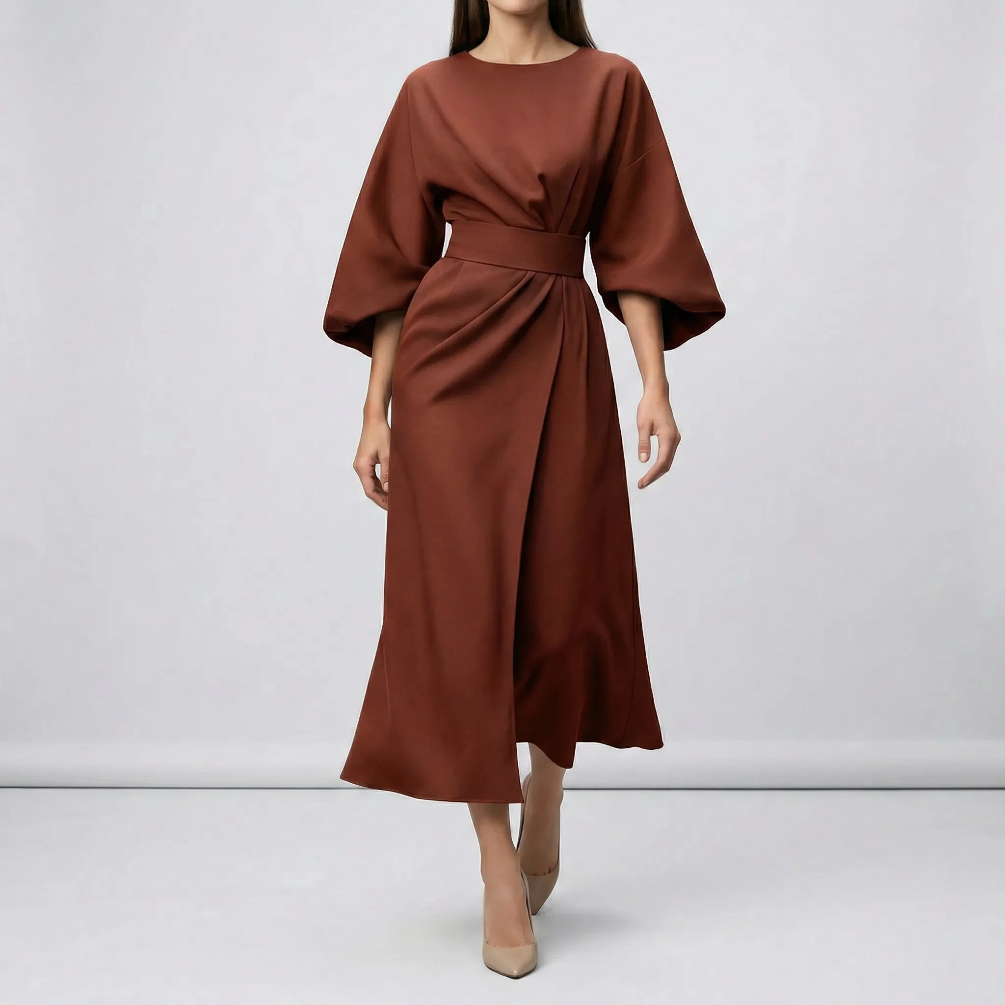Women’s Evening Dress with Waist Belt - Parker and Grant