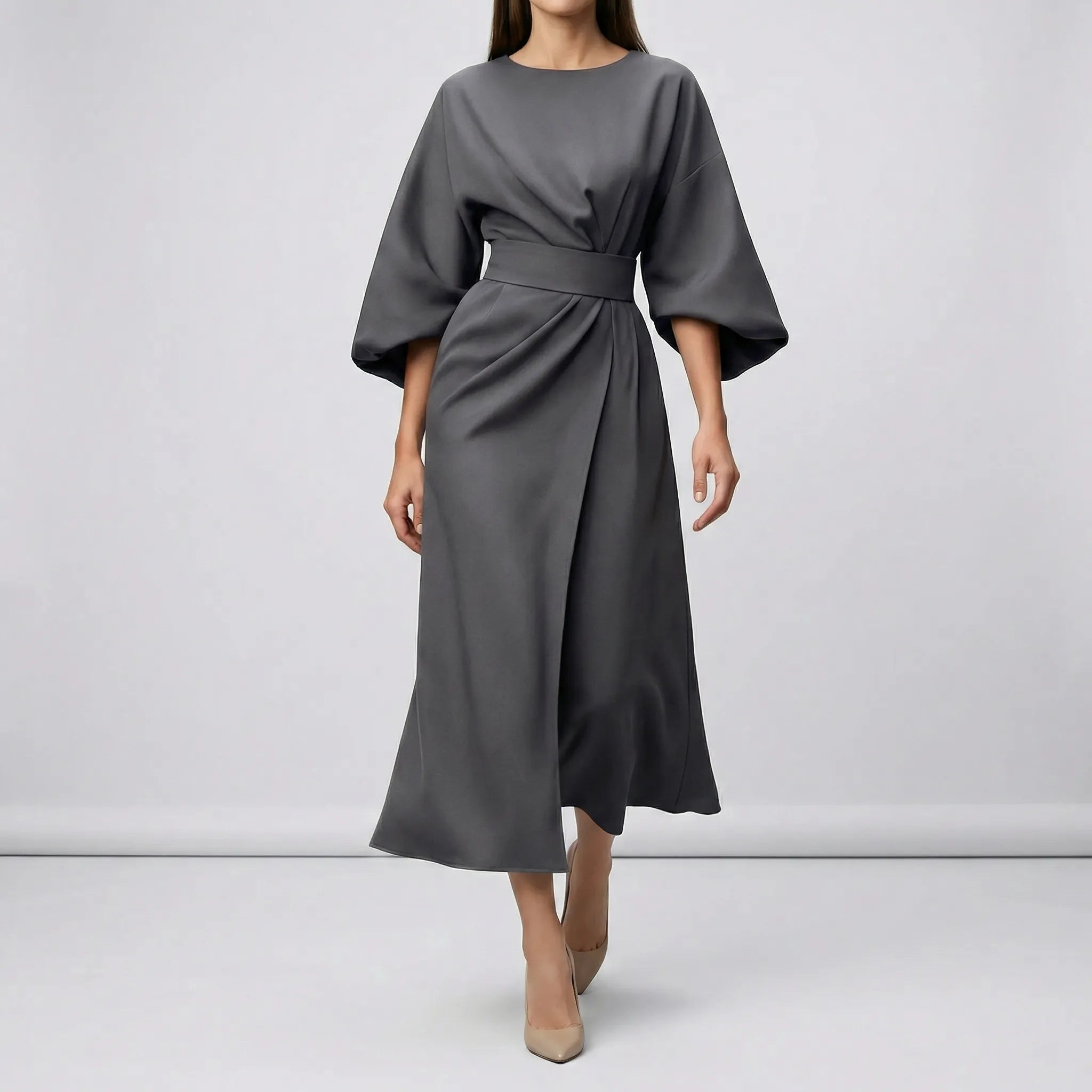 Women’s Evening Dress with Waist Belt - Parker and Grant