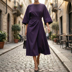 Women’s Evening Dress with Waist Belt - Parker and Grant