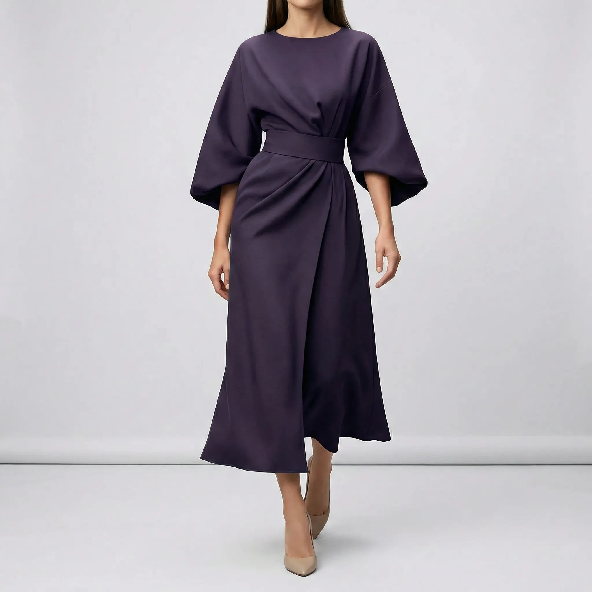 Women’s Evening Dress with Waist Belt - Parker and Grant