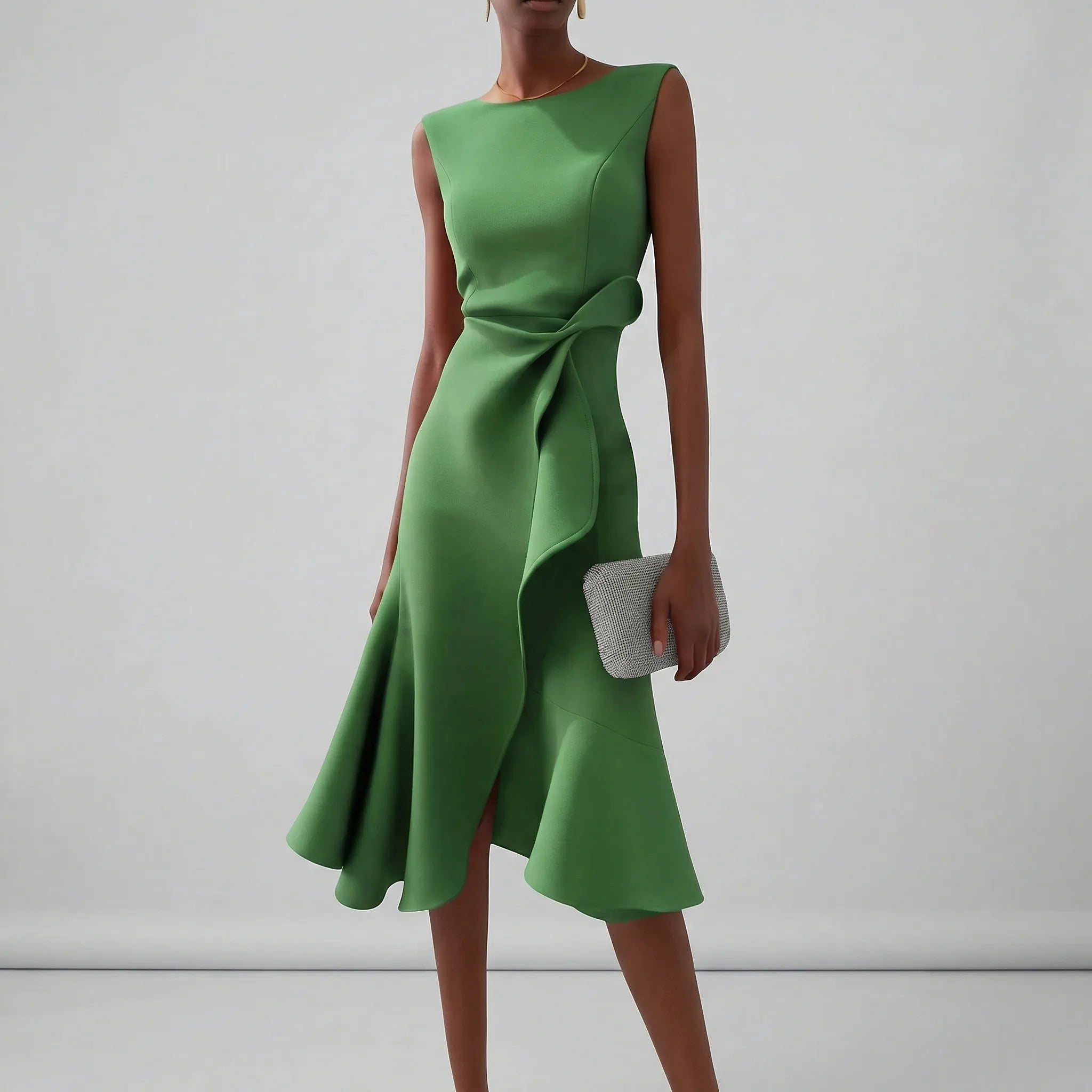 Women’s Pleated Midi Evening Dress - Parker and Grant