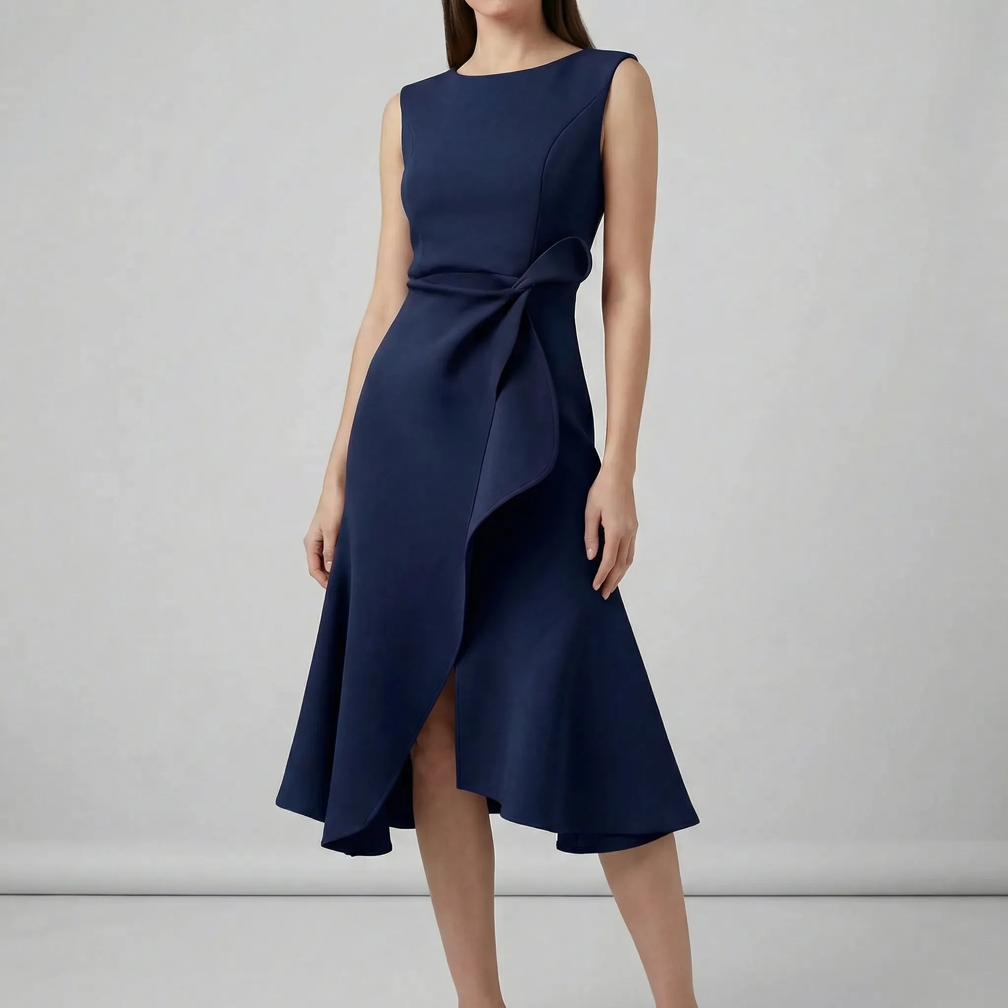Women’s Pleated Midi Evening Dress - Parker and Grant