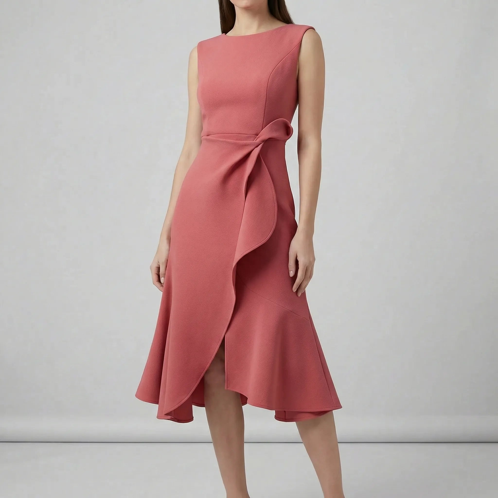 Women’s Pleated Midi Evening Dress - Parker and Grant