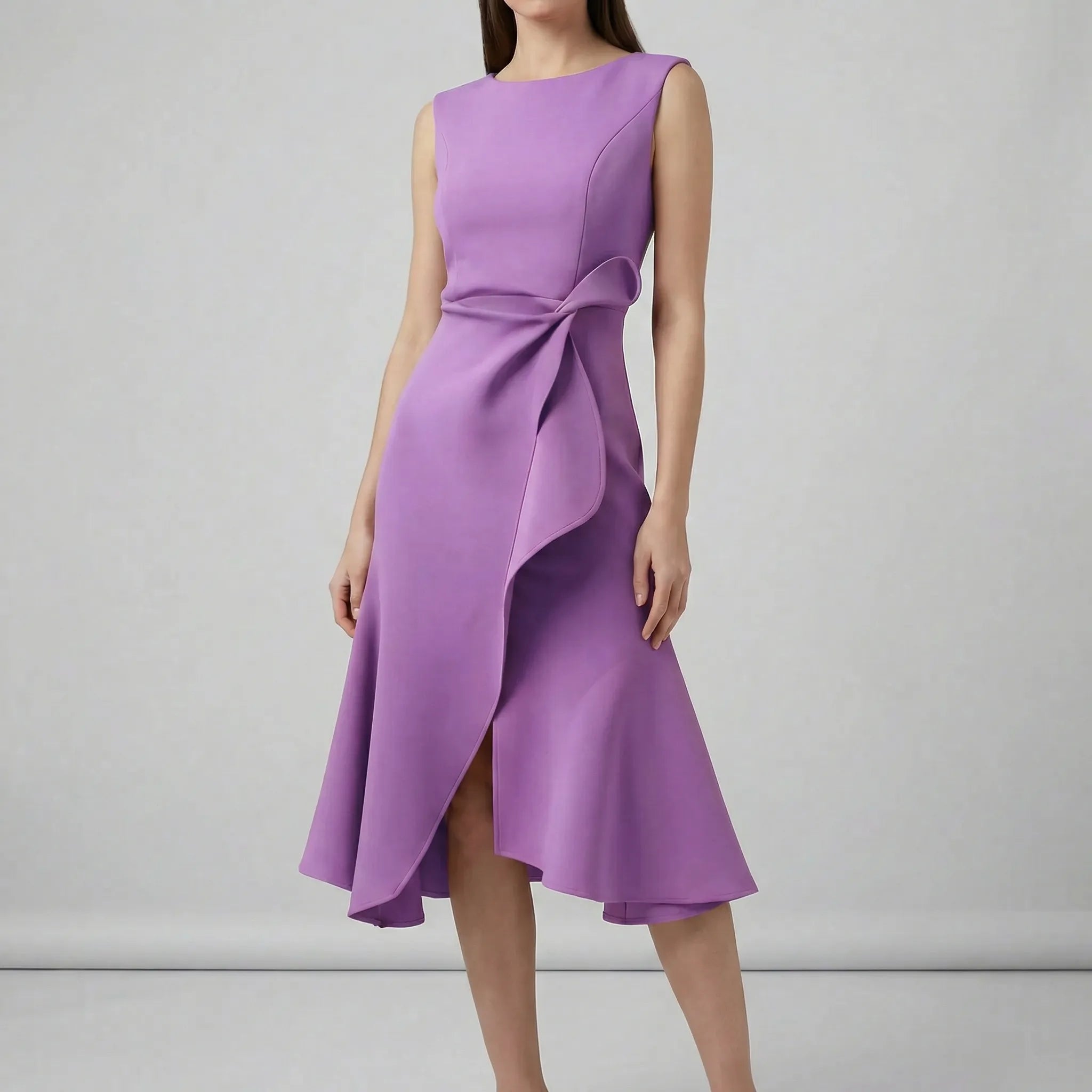 Women’s Pleated Midi Evening Dress - Parker and Grant