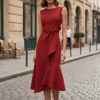 Women’s Pleated Midi Evening Dress - Parker and Grant