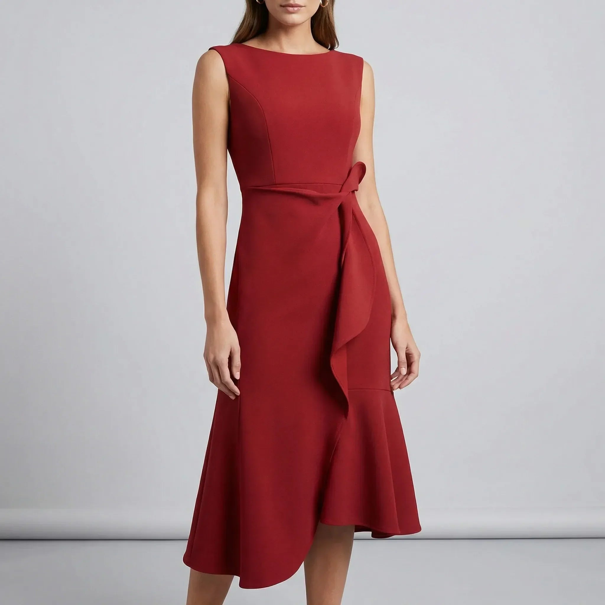 Women’s Pleated Midi Evening Dress - Parker and Grant