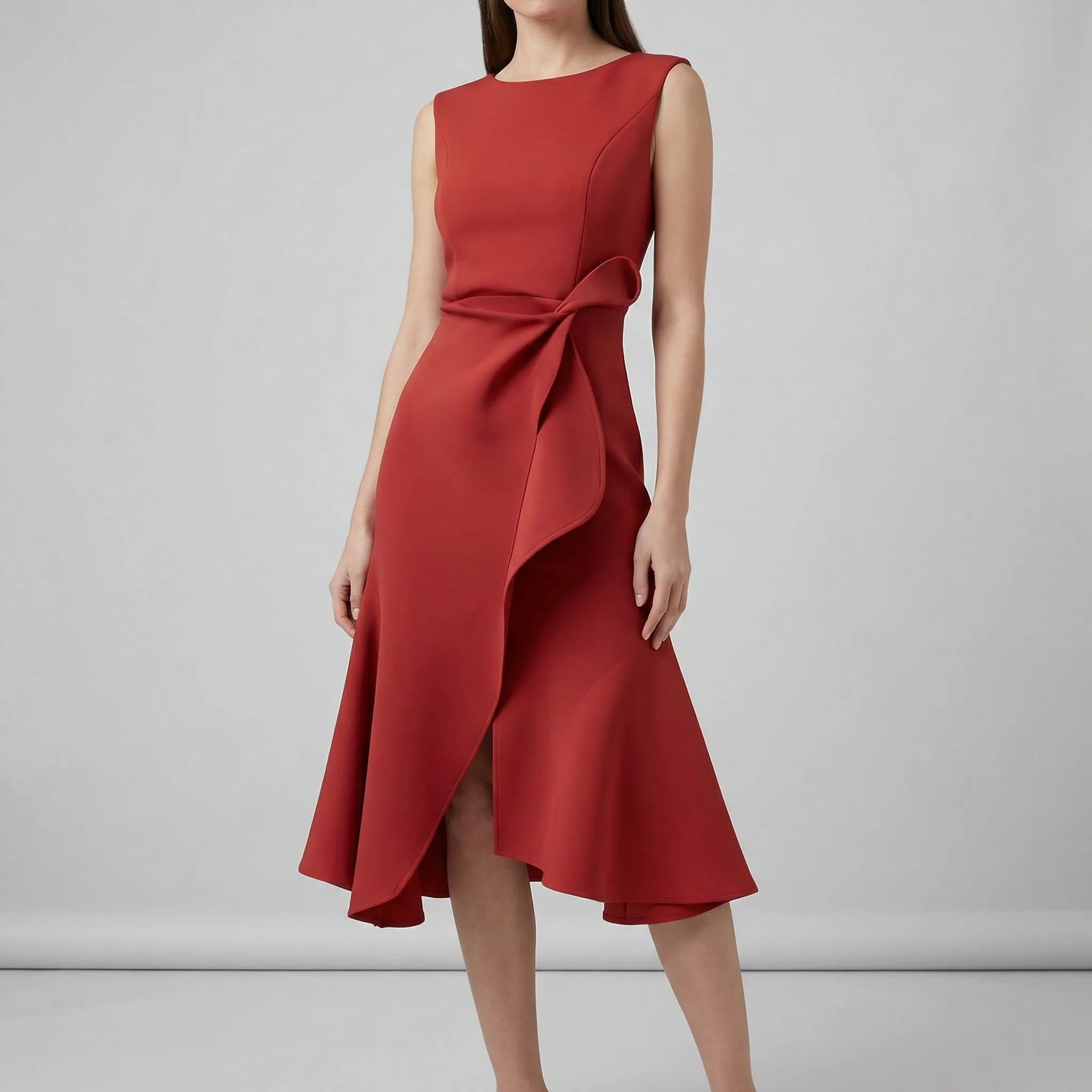 Women’s Pleated Midi Evening Dress - Parker and Grant
