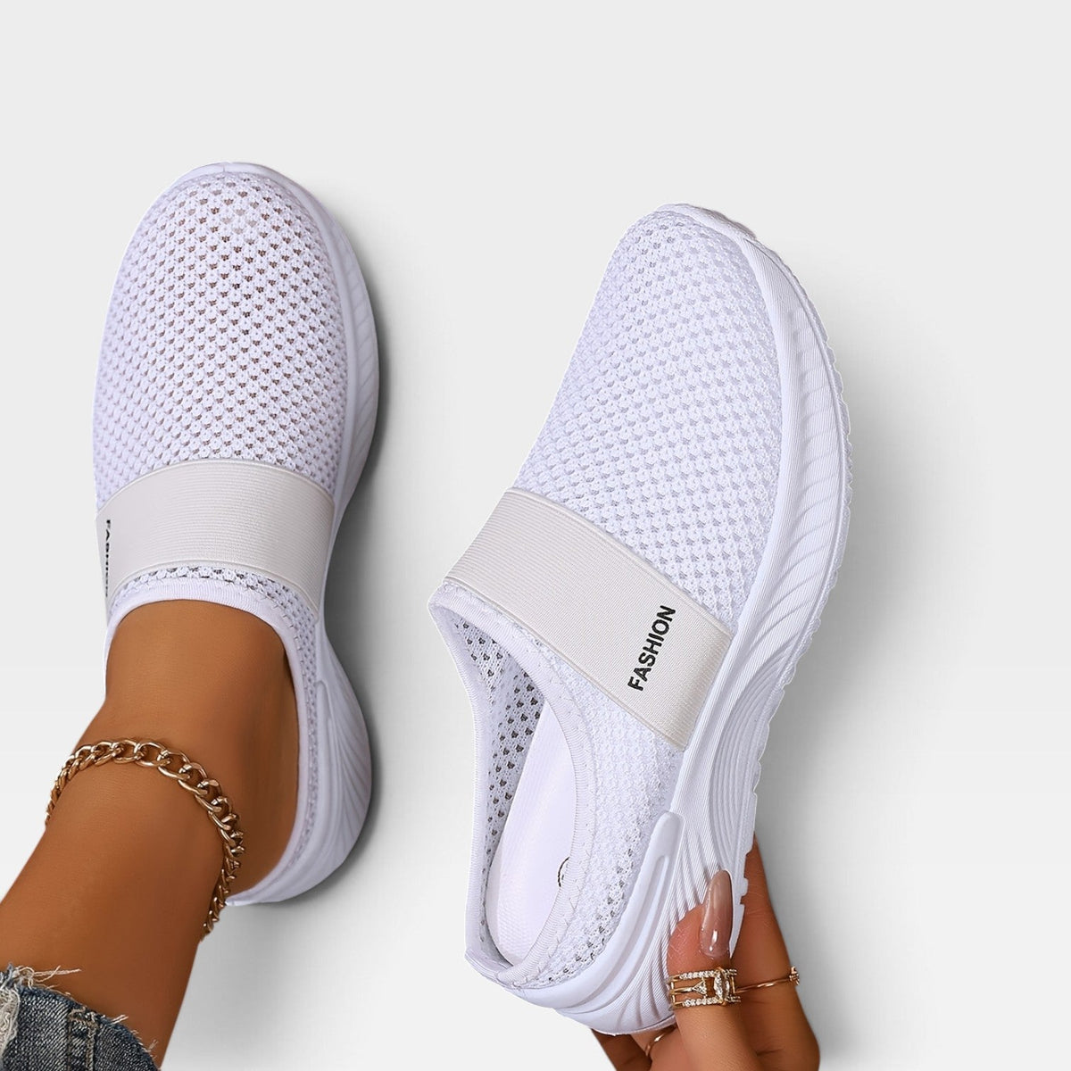 Women's Breathable Mesh Slip-On Trainers — view 2