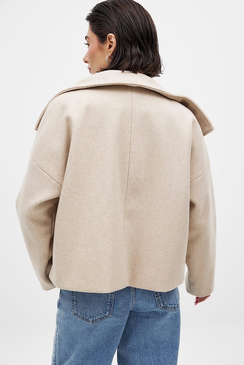 Manteau boxy à col montant croisé pour femme | Salcombe