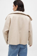 Manteau boxy à col montant croisé pour femme | Salcombe