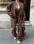 Damski oversize'owy dres z miękkim polarem | Appledore