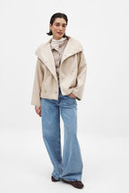 Manteau boxy à col montant croisé pour femme | Salcombe