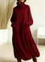 Genna | High-Neck Long-Sleeve Casual Loose Knit Dress