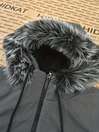 Men's fleece-lined hooded parka jacket