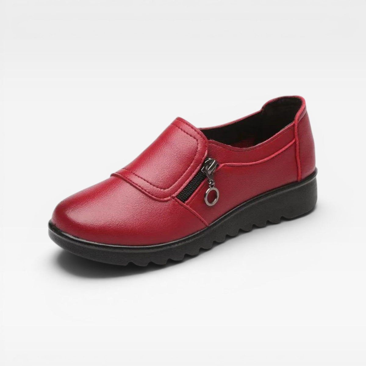Women's Leather Moccasins with Zip Detail — view 8