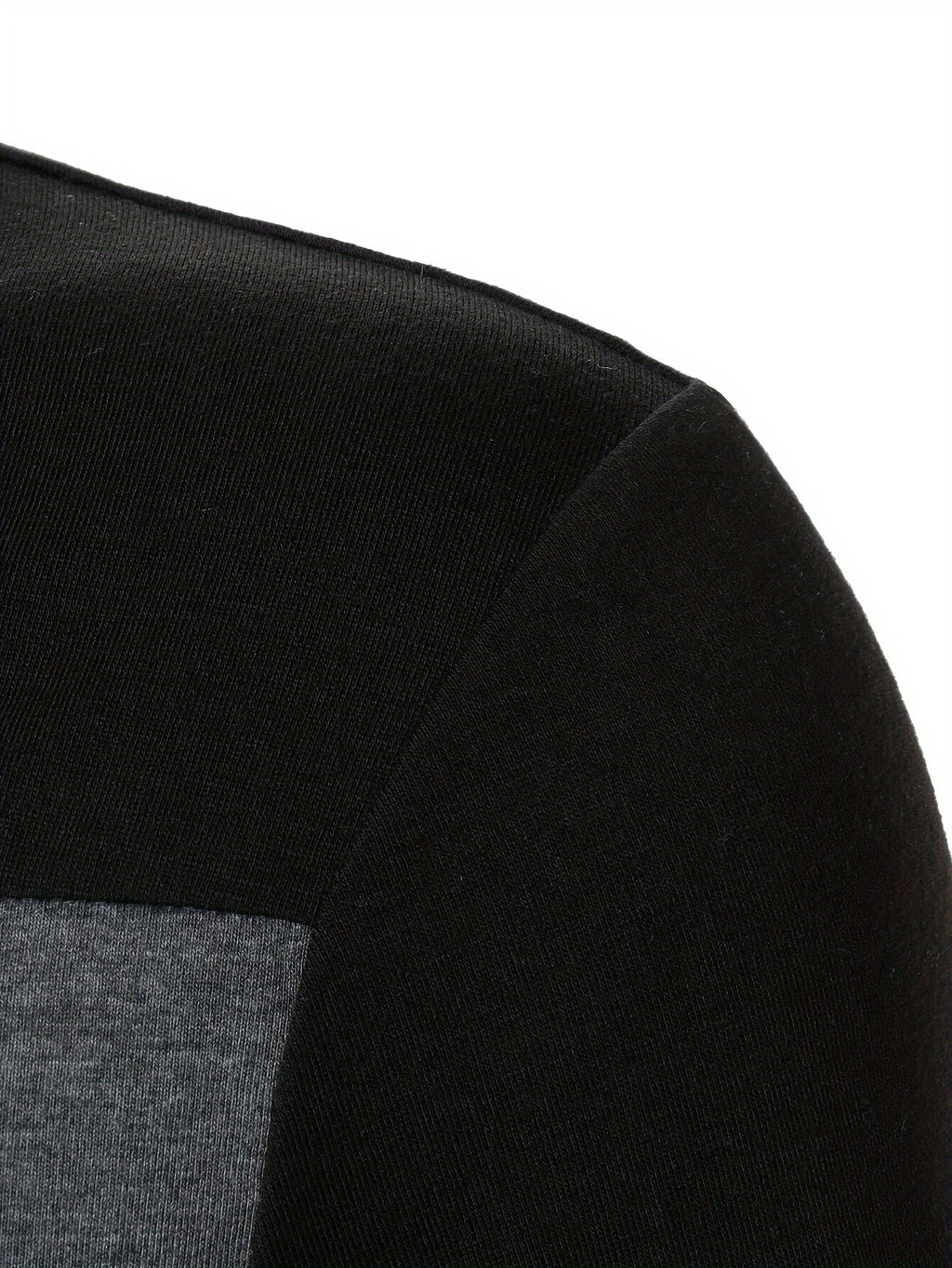 Men's colour-block long sleeve quarter-zip polo