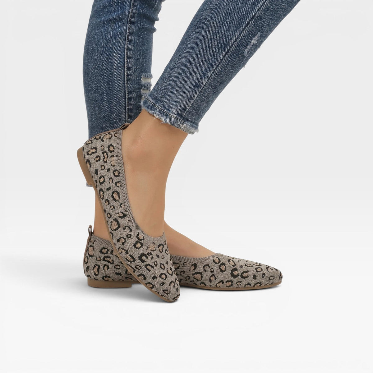 Women's Leopard Print Mesh Ballet Flats — view 6