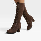 Women's Lace-Up Ankle Boots with Square Heel — view 2