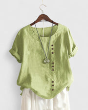 Elisavie | Comfortable Short Sleeve Blouse
