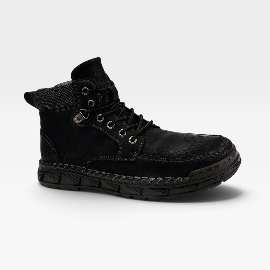 Men's Lace-Up Ankle Boots with Padded Lining, Non-Slip Sole — view 4