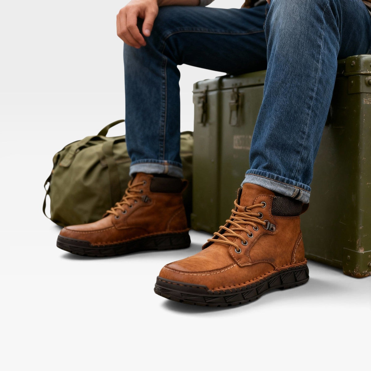 Men's Lace-Up Ankle Boots with Padded Lining, Non-Slip Sole — view 12