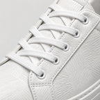Men's Leather Trainers in White | Upwey – detail view