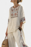 Tameric | Sophisticated Embroidered Raw Blouse & Wide Pants