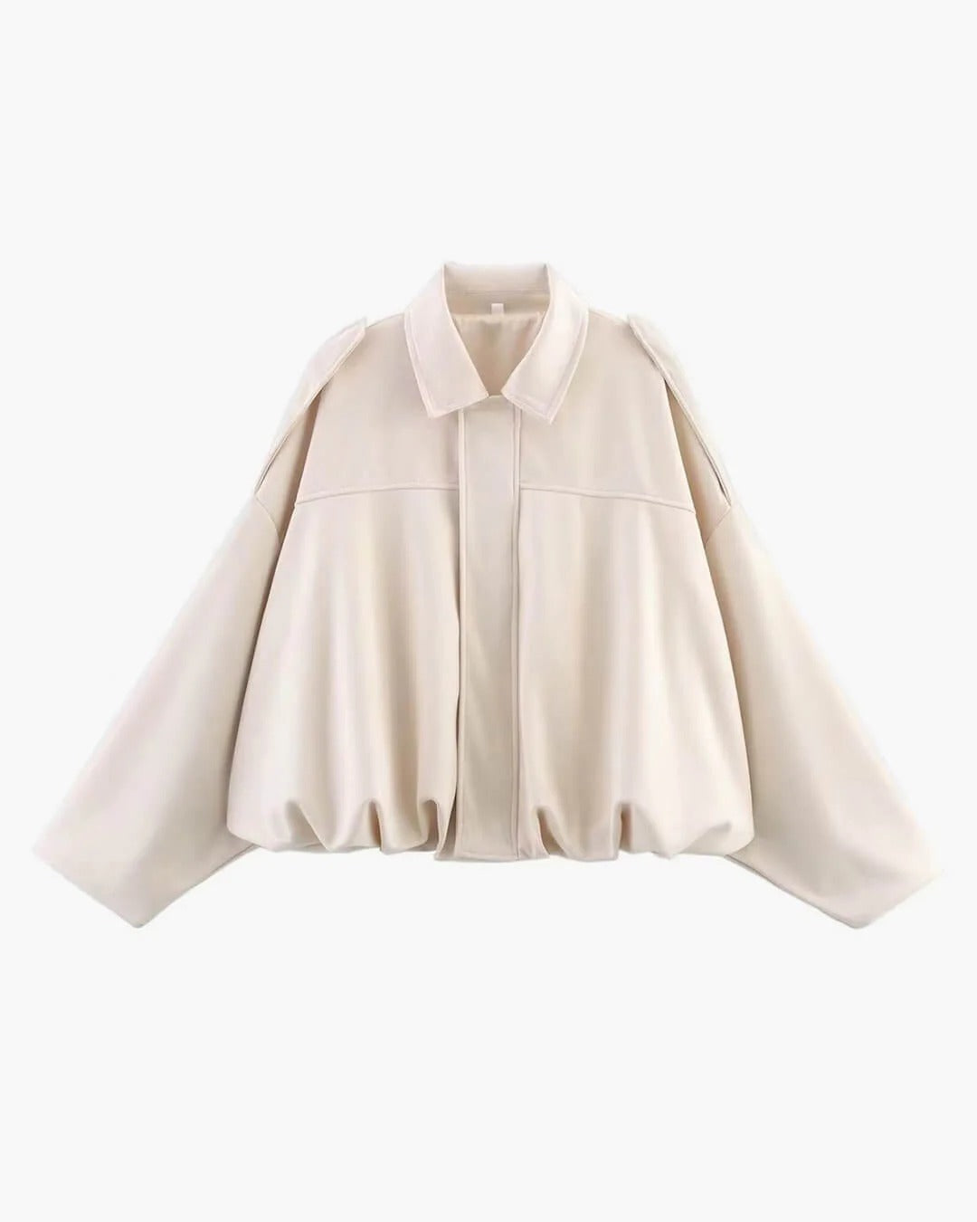 Women's faux suede collared bomber jacket