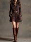 Magdalena | Elegant short checkered dress