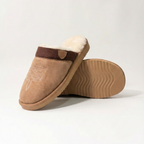 Women's Suede Western Mule Slippers with Faux Fur Lining — view 2
