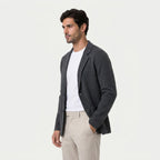 Men's knitted blazer in Dark Grey | Swanbourne – side view