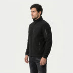 Men's utility fleece jacket in Black | Ramsgill – side view