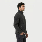 Men's utility fleece jacket in Charcoal | Ramsgill – side view