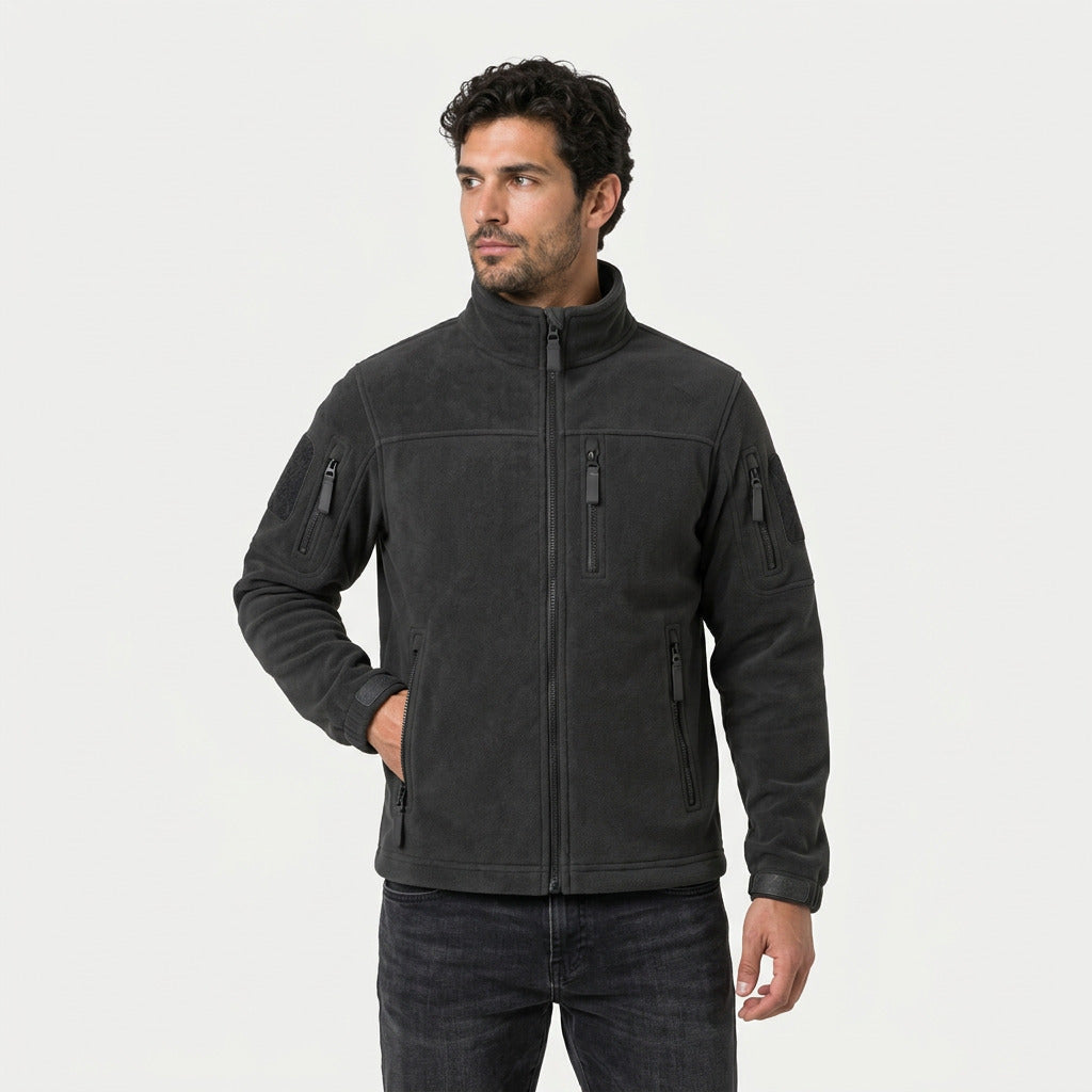 Men's utility fleece jacket in Charcoal | Ramsgill – front view