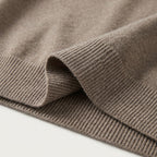 Women's Fitted Crew Neck Jumper in Taupe | Frampton – detail view