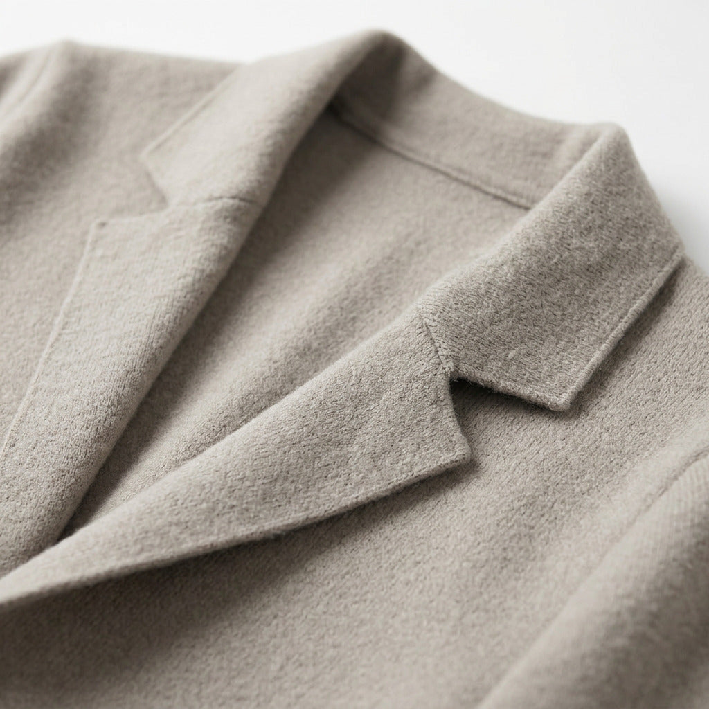 Men's knitted blazer in Light Grey | Swanbourne – detail view