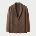 Men's knitted blazer in Brown | Swanbourne – front view