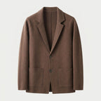 Men's knitted blazer in Brown | Swanbourne – front view