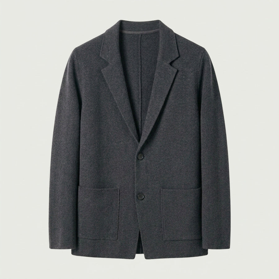 Men's knitted blazer in Dark Grey | Swanbourne – front view