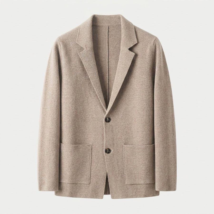 Men's knitted blazer in Beige | Swanbourne – front view
