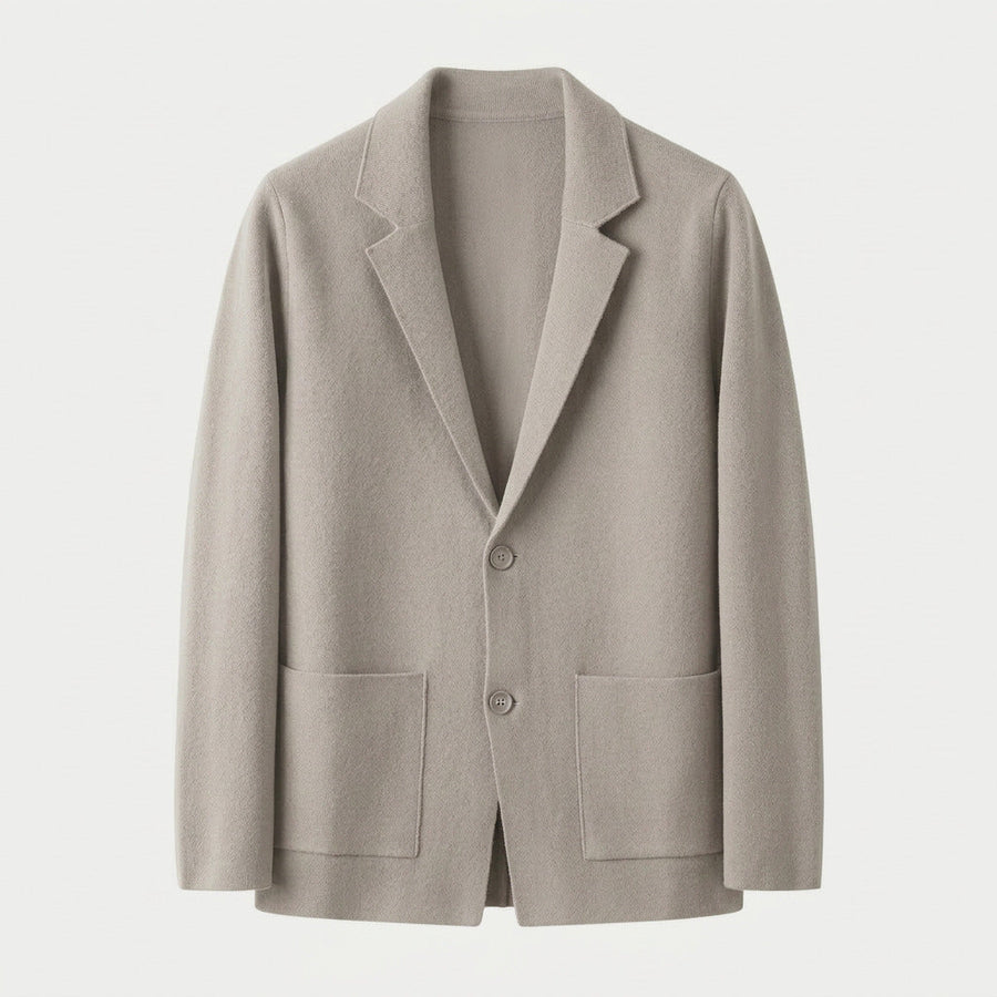 Men's knitted blazer in Light Grey | Swanbourne – front view