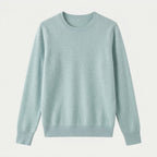 Women's Fitted Crew Neck Jumper in Mint | Frampton – front view