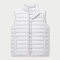 Men's Quilted Puffer Gilet in White | Sherston – front view