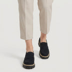 Women's chunky loafers in Black | Fingest – front view