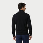 Men's half-zip jumper in Black | Ugthorpe – back view