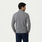 Men's half-zip jumper in Grey | Ugthorpe – back view