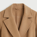 Women's Belted Wrap Coat in Camel | Kettleburgh – detail view
