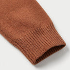 Men's half-zip jumper in Rust | Ugthorpe – detail view