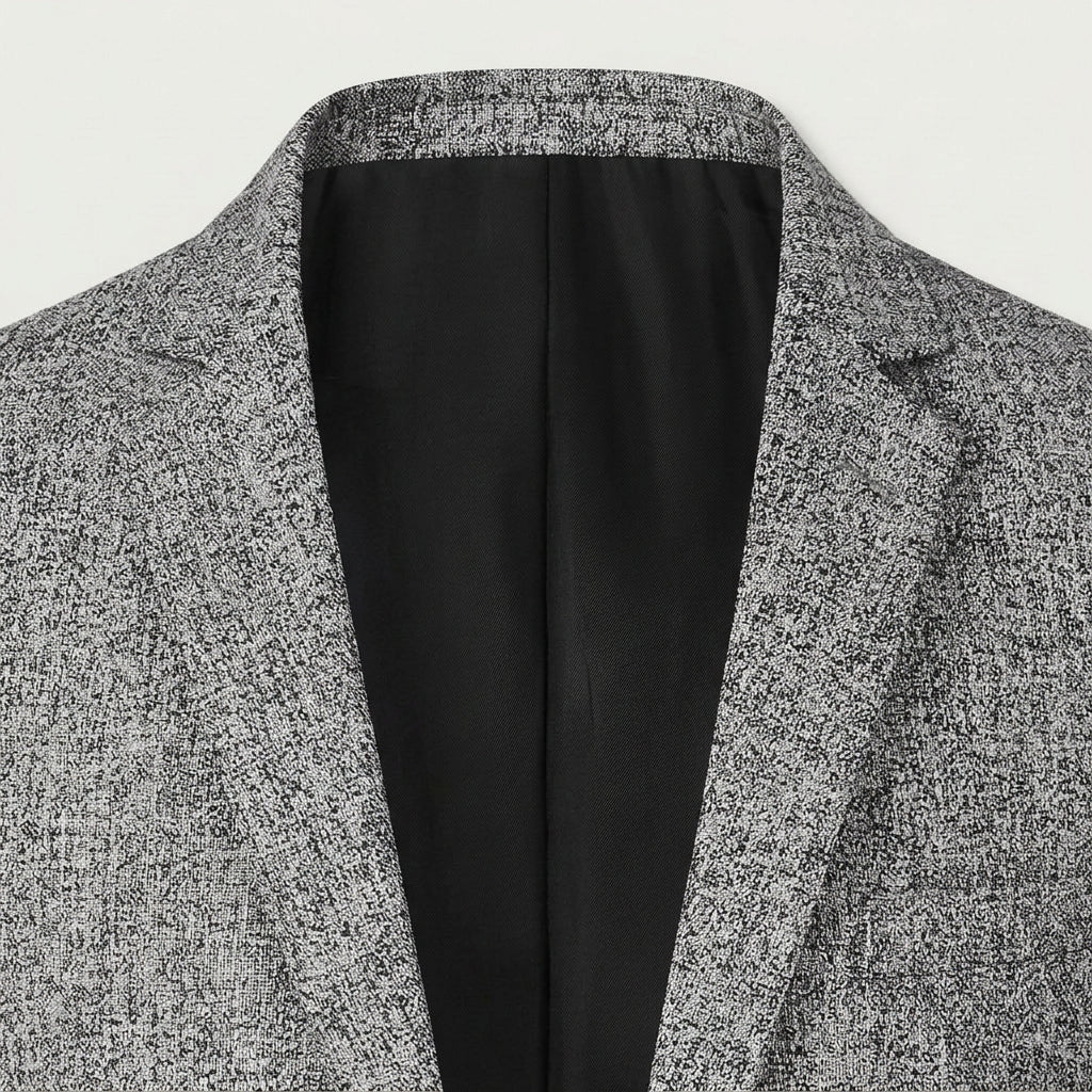 Men's textured wool-blend blazer in Light Grey | Tresmeer – detail view